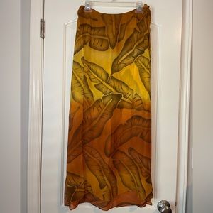Vintage CHACOK skirt size 2 orange and yellow